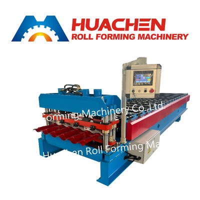 Stahlmetallverzinkte Dachplatten/Dachplattenplatten Doppelschicht/Deck-Kaltrollenformmaschine/Maschinen
