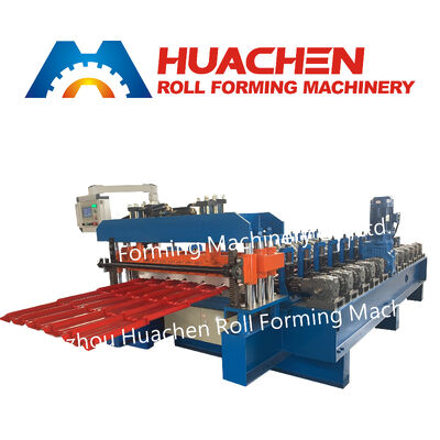 Automatische Walzmaschine für das Walzen von Walzplatten aus Metall mit einer einzigen Schicht - Walzformmaschine für Dachfliesen - Industrieausrüstung