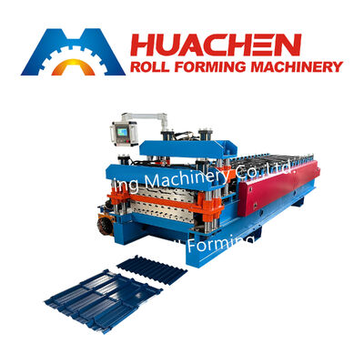 Aluminiumfliesen Metalldachblech Beste Dachblechhersteller Maschinen Wandplatten Doppelschicht Dachblech Rollenformmaschine Maquina De Planc