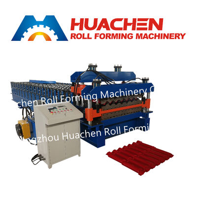 Hot Sale Tuff Rib Metal Roofing Making Machine mit Vorschneider Max Rib AG Panel Roll Forming Machine